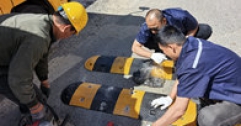 【市城市燃熱集團(tuán)富泰熱力】增設(shè)減速帶 安裝廣角鏡—— 長輸2號站聯(lián)合玉泉區(qū)交警隊(duì)護(hù)航交通安全